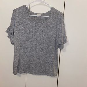 🩶Caution to the Wind Super Soft Ruffle Sleeve Top🩶